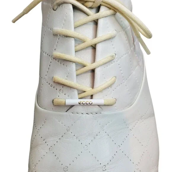ECCO SZ US 11 - 11.5 EU 45 Golf Classic Hybrid Men's White Leather Golf Shoe